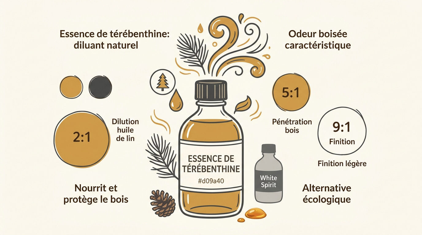 Guide de dilution de l'essence de térébenthine pour le traitement du bois